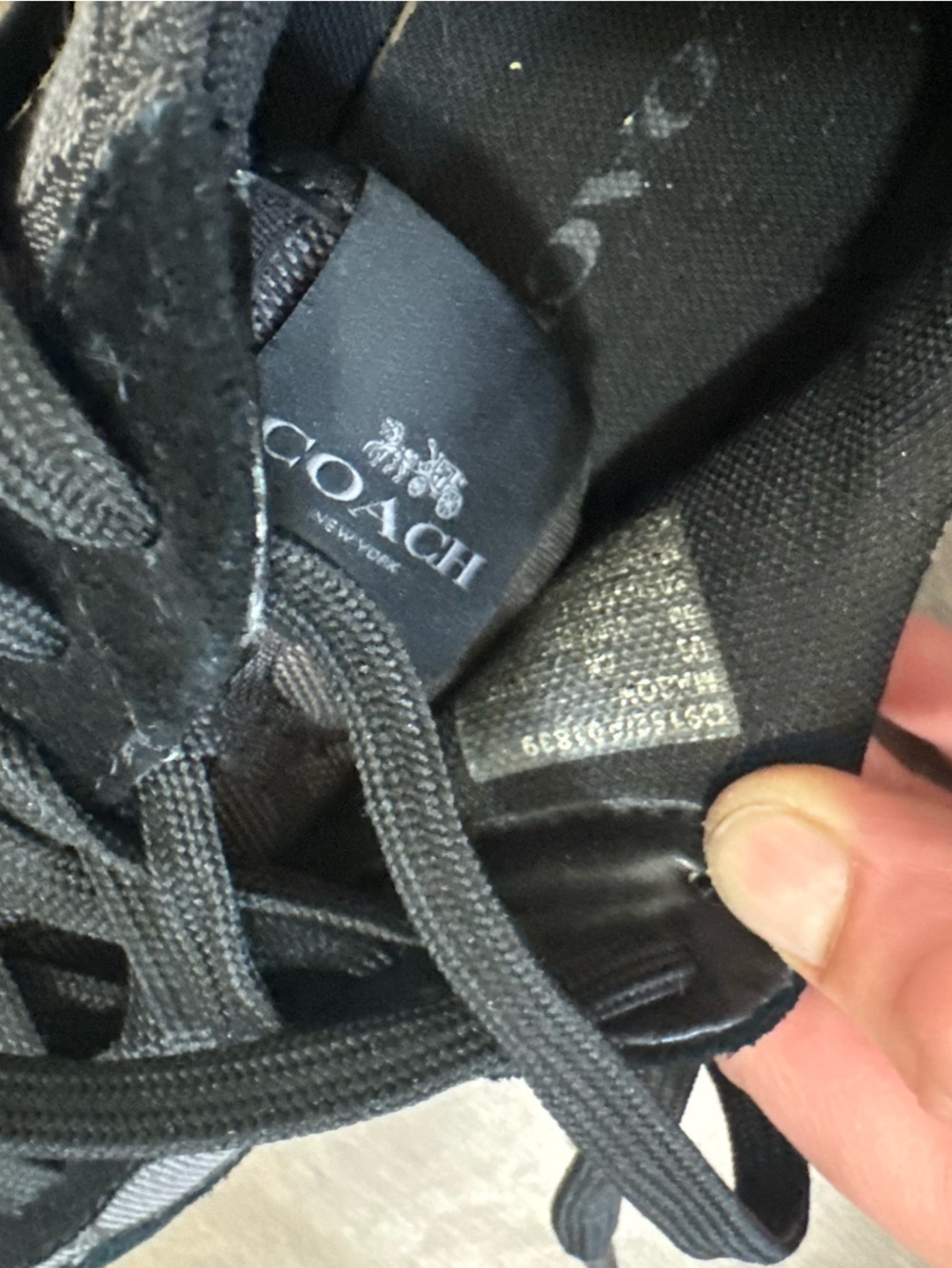 Coach Black & Gray Signature Logo Sneakers - Picture 5 of 8